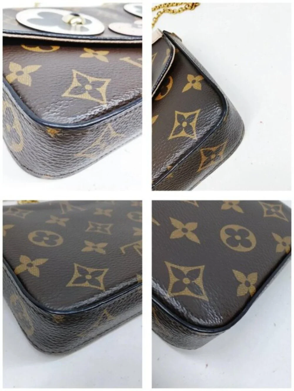Authentic Louis Vuitton Monogram Felicie Pochette Owl Limited Edition Bag